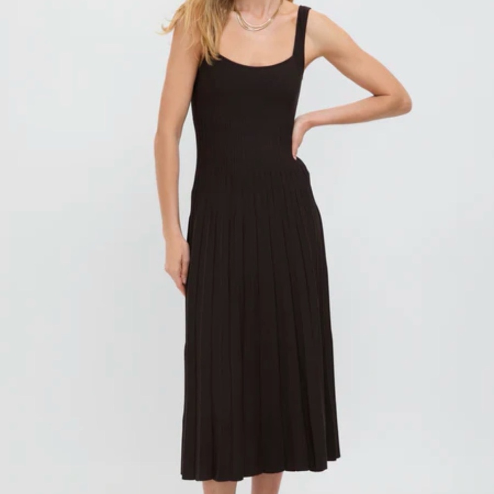 STAUD Elyse Brown Dress